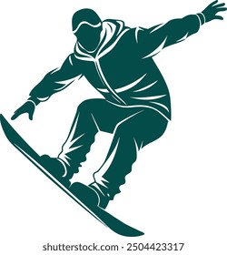 Snowboard Silhouette Vector Illustration Art Design