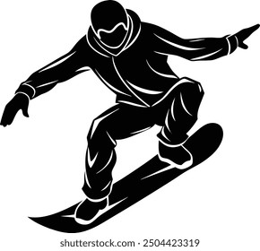 Snowboard Silhouette Vector Illustration Art Design