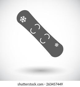 Snowboard. Single flat icon on white background. Vector illustration.