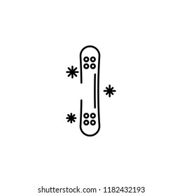 snowboard snow concept line icon. Simple element illustration. snowboard snow concept outline symbol design from Winter set. Can be used for web and mobile UI/UX