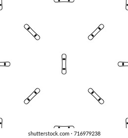 Snowboard sport board pattern repeat seamless in black color for any design. Vector geometric illustration