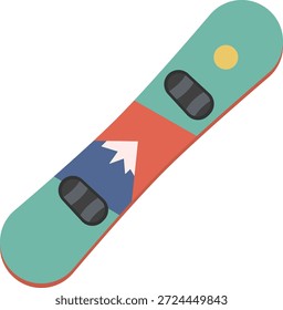 Snowboard Sport Flat Vector Illustration