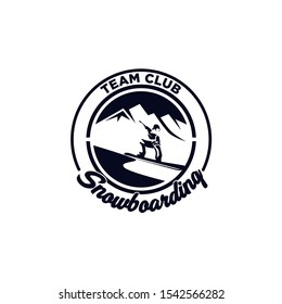  Snowboard  Sport Logo Template Vector 