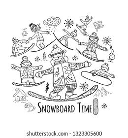 Snowboard time, sketch for your design