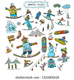 Snowboard time, sketch for your design