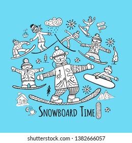 Snowboard time, sketch for your design