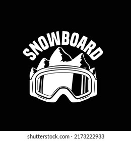 Diseño de camisetas para tipografía de Snowboard