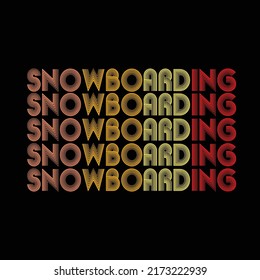 Diseño de camisetas para tipografía de Snowboard