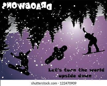 Snowboard Upside Down