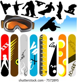 snowboard vector