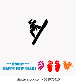 Snowboard vector icon