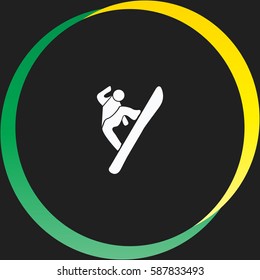 Snowboard vector  icon