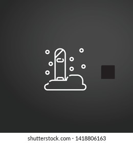 Snowboard vector icon. Snowboard concept stroke symbol design. Thin graphic elements vector illustration, outline pattern for your web site design, logo, UI. EPS 10.