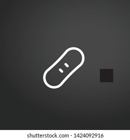 Snowboard vector icon. Snowboard concept stroke symbol design. Thin graphic elements vector illustration, outline pattern for your web site design, logo, UI. EPS 10.