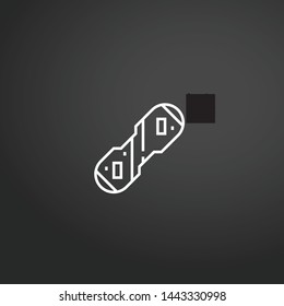 Snowboard vector icon. Snowboard concept stroke symbol design. Thin graphic elements vector illustration, outline pattern for your web site design, logo, UI. EPS 10.