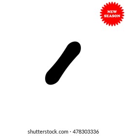 Snowboard vector icon isolated on white background.