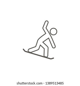 Snowboard vector icon. Simple element illustration from map and navigation concept. Snowboard vector icon. Real estate concept vector illustration.