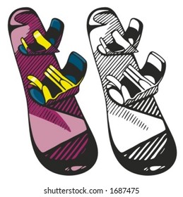 Snowboard vector illustration.