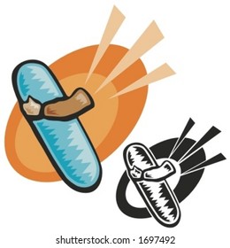Snowboard vector illustration.
