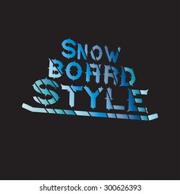 Snowboard, Vector illustration