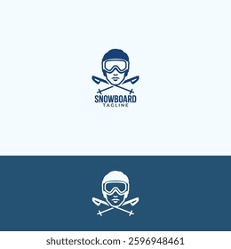 Snowboard vector Logo design template