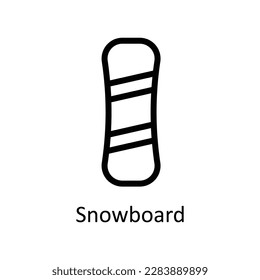 Snowboard Vector   outline Icons. Simple stock illustration stock