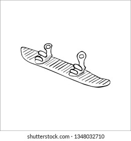 snowboard vector sketch