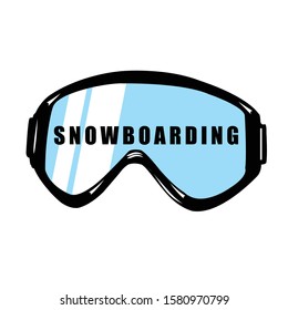 snowboard Winter outdoor activity emblems 