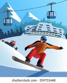 Snowboard winter resort