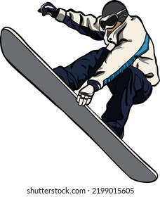 Snowboard winter sport extreme jumping 