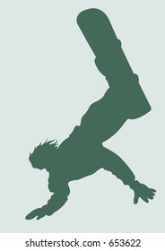 A snowboarder
