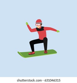 snowboarder design vector