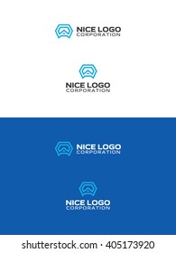 snowboarder goggles logo with the letter A