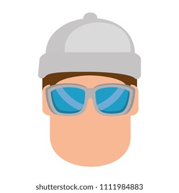 snowboarder head avatar character