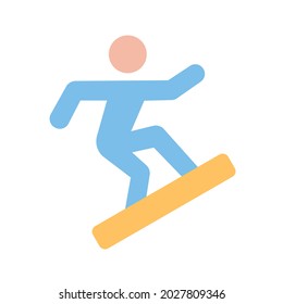 Imagen vectorial de icono Snowboarder. También se puede usar para estacional. Adecuado para aplicaciones móviles, aplicaciones web y medios impresos.