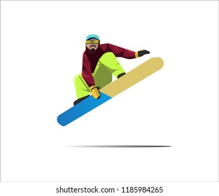 it's snowboarder illustration in transparent background