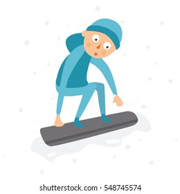 Snowboarder jump vector.