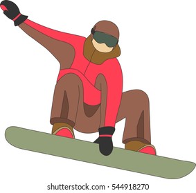 Snowboarder jumping 