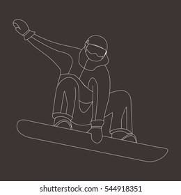 Snowboarder jumping 