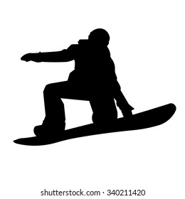 Snowboarder jumping. Cool air pose.