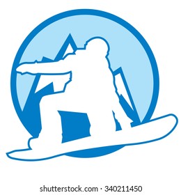 Snowboarder jumping. Cool air pose.