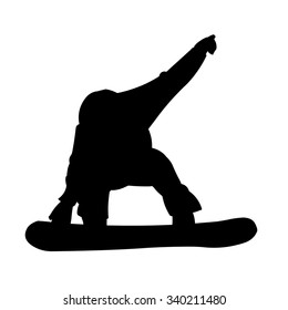 Snowboarder jumping. Cool air pose.