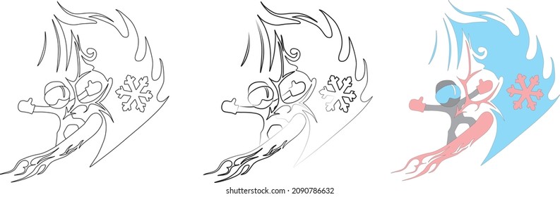 snowboarder jumping with a kite