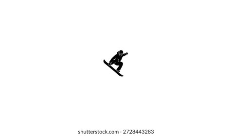 snowboarder in mid air performing a trick silhouette