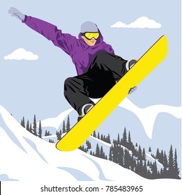 Snowboarder in the Mountain. Vector illustration.

See large preview
Delete
