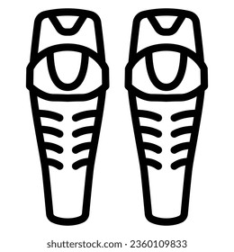 Snowboarder Protectors line icon, World snowboard day concept, Ski arm protectors sign on white background, Skateboarding or snowboarding pads icon in outline style. Vector graphics