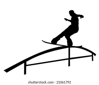 Snowboarder silhouette