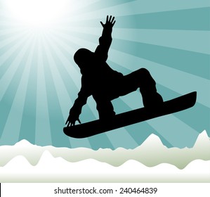 snowboarder silhouette