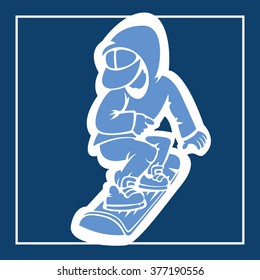Snowboarder silhouette