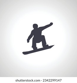 Snowboarder Silhouette. snowboarding isolated icon.
